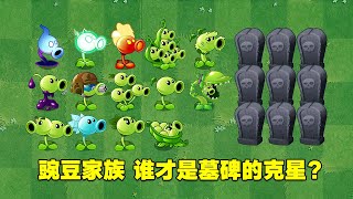 PVZ：豌豆家族成员挑战赛，谁才是墓碑的克星？【庄先森解说】