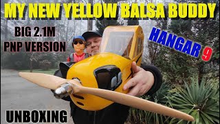 HANGAR 9 balsa J-3 Cub 2.1m 10cc or 4-6S power PNP RC plane  Unboxing