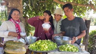 បង្អែមផ្លែត្រសក់ស្រូវទុំ Ripe cucumber cucumber dessert