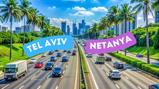 Driving Israel 🇮🇱 TEL AVIV to NETANYA Road Trip #roadtrip #israel