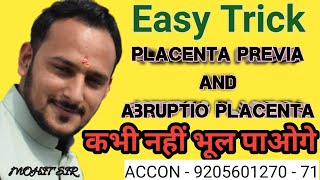 Placenta previa and Abruptio placenta ||Easy Trick || OBG || ACCON || Mohit Sir || Micro teaching