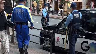 警察　タクシーの衝突事故　事故処理車！！緊急出動！！#パトロール #警察 #警察24時 #警察官 #緊急出動 #緊急走行 #police #新宿 #事故#タクシー