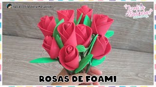 Rosas de Foami - Flores de Foami - Ramo de Rosa SUPER FACIL de hacer