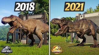 Comparison of 68 Dinosaurs Egg Release Animations (2018-2021) Jurassic World Evolution1＆2