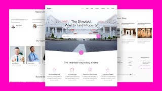 Real Estate Website Design: HTML, CSS & Java Script || Free Source Code