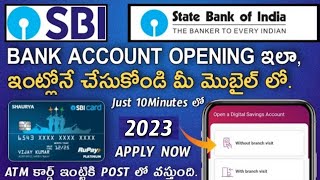 How to Open SBI Bank Account Online in Telugu 2023 | Sbi Zero Balance Account Opening in Telugu.