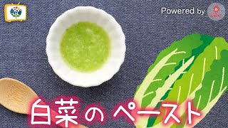 【かんたん離乳食レシピ】白菜のペースト｜5〜6ヶ月頃【コノビーチャンネル】Powered by Babily