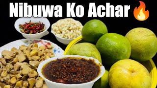 NIBUWA KO ACHAR 🔥🔥|| LEMON PICKLE RECIPE🍋 || SARU PUMA ||