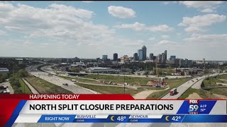 Prepping for the north split closure in Indianapolis