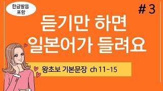 [와쿠와쿠일본어] #3번/그냥듣기만 하세요/반복해서 스며드는 일본어/DAY11~15