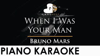 Bruno Mars - When I Was Your Man - Piano Karaoke Instrumental Cover with Lyrics