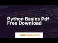 python basics pdf free download
