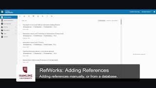 RefWorks: Adding References