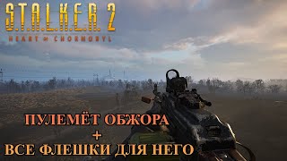 Пулемёт Обжора и все флешки с улучшениями для него S.T.A.L.K.E.R. 2 Heart of Chornobyl + Рино