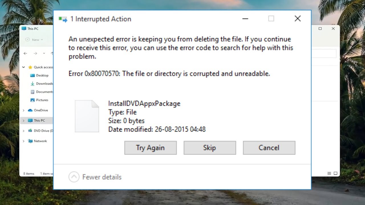 Fix The File Or Directory Is Corrupted And Unreadable Error 0x80070570 ...