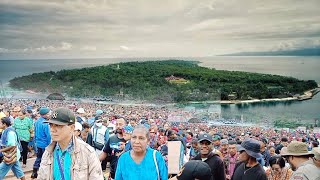 SUNGGUH SANGAT LUAR BIASA RIBUAN ORANG MENUTUPI PULAU MANSINAM MENYONGSONG -5_FEBRUARI/2025🍍