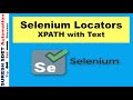 Selenium Locators | XPATH with Text Approach