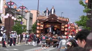 2014年 幸手夏祭り 花山駆け上がり 曳き手転倒 間一髪！