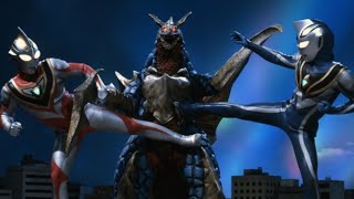 ultraman Gaia \u0026 Agul vs Gakuzom