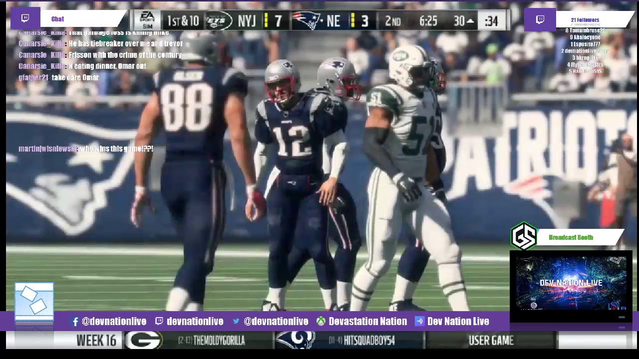 Week 15 NE Vs NYJ #devnationlive - YouTube