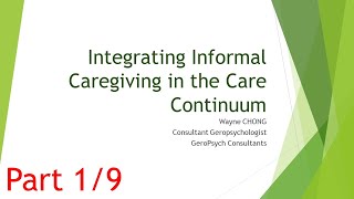 Why and How to Integrate Senior Caregivers into the Public Health Continuum? [Scientific Evidence]