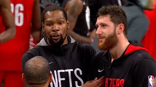 Kevin Durant and Jusuf Nurkic have suddenly become best friends after trashtalk to each ather