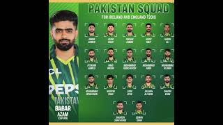 Pakistan squad for T20I series against Ireland and England 2024