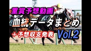 【馬券術】重賞予想動画の血統データまとめVol.2