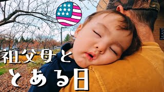 【祖父母とおでかけのとある日】🍧✨🥺日米ハーフ•アメリカ生活•国際結婚｜英語 日本語字幕 4K