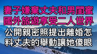 “你受不了離婚就好了！”，妻子嫌棄丈夫和男閨蜜國外旅遊享受二人世界，公開親密照提出離婚怎料丈夫的舉動讓她傻眼！真實故事 ｜都市男女｜情感｜男閨蜜｜妻子出軌｜楓林情感