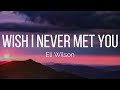 Eli Wilson - Wish I Never Met You (Lyrics)