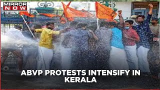 ABVP and Yuva Morcha protest in Thiruvananthapuram; support PSC rank holders