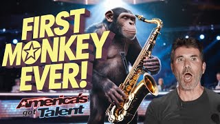 Unbelievable! world's FIRST Saxophone-Playing Monkey on AGT! (Must-See Audition)