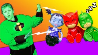 Incredible Assistant Zaps Sleeping PJ Masks and Vampirina to Save the day