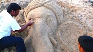 Famous Sand Art | Puri Beach | Odisha | Amazing Talent