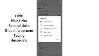 GB Whatsapp Setting (Hide last seen typing recording and double tick ✅)