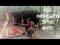 SOLO OVERNIGHTER IN THE WOODS WITH MY DOG! CAMPFIRE, FOOD, HAMMOCK,