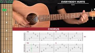 Everybody Hurts Guitar Cover REM 🎸|Tabs + Chords|
