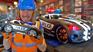 Handyman Hal builds Custom Police Car at Ridemakerz | RC Cars for Kids | Fun Videos for Kids