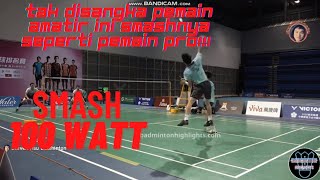 SMASH BOOM!!! WHAT A SMASH | Smash Pemain Amatir seperti pemain PRO!!! Badminton Smash 2021