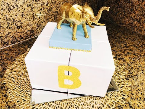 Easy DIY Baby Shower Centerpiece - Elephant Theme Easy DIY Baby Shower Centerpiece - Elephant Theme