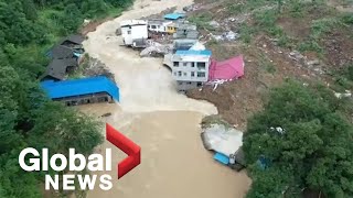 Landslide in China's Guizhou province leaves several trapped, missing