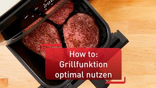 How to: Grillfunktion der Heißluftfritteuse nutzen | EY905D Dual Easy Fry von Tefal