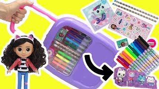 Gabby's Dollhouse DIY Activity Coloring Suitcase with Pandy Paws Dolls