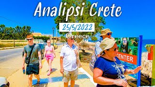 Crete Greece, Analipsi 🇬🇷 || walking tour 4k HDR || Kreta 2022