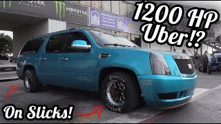 Escalade on 4 Slicks! (1200 HP Uber!)