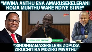 KOMA SILVESTER NAMIWA ZOMWE WAYANKHULA LERO KU PRESS BRIEFING TIZITI IYEYU SAKUOPA? MWAIMVA KODI?