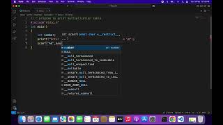 Multiplication table | VS Code | Mac | C Programming Hub | Code with Mohsin