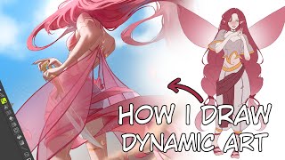 How i Draw Dynamic Art | tutorial | [Clip Studio Paint]♡