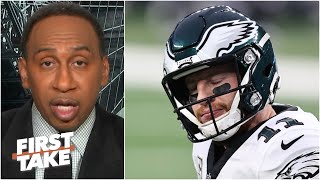 Stephen A. advises the Eagles to run more & let Carson Wentz throw less | First Take